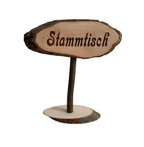 Detail Stammtisch Schild Holz Nomer 2