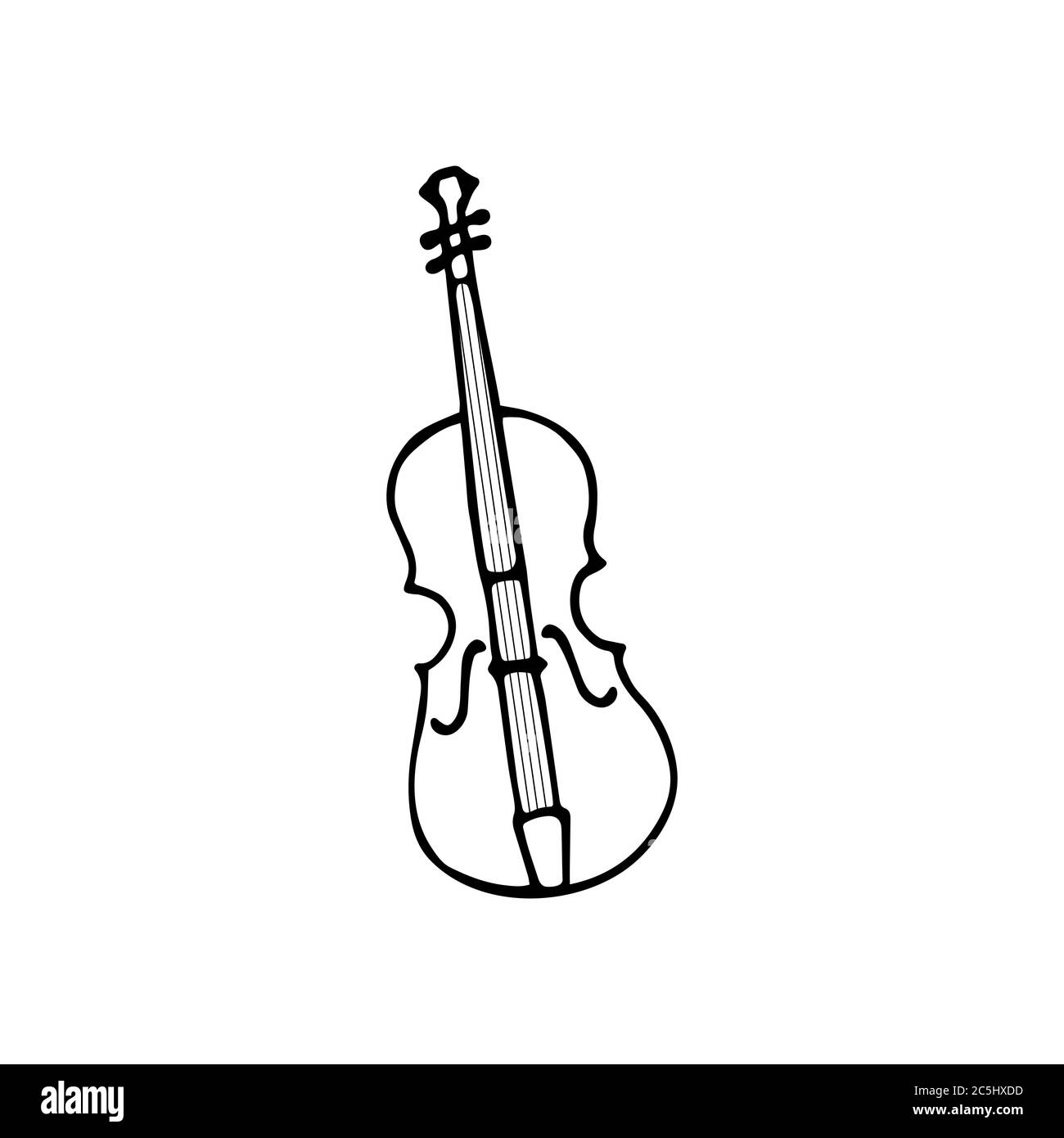 Detail Violin Drawing Nomer 20