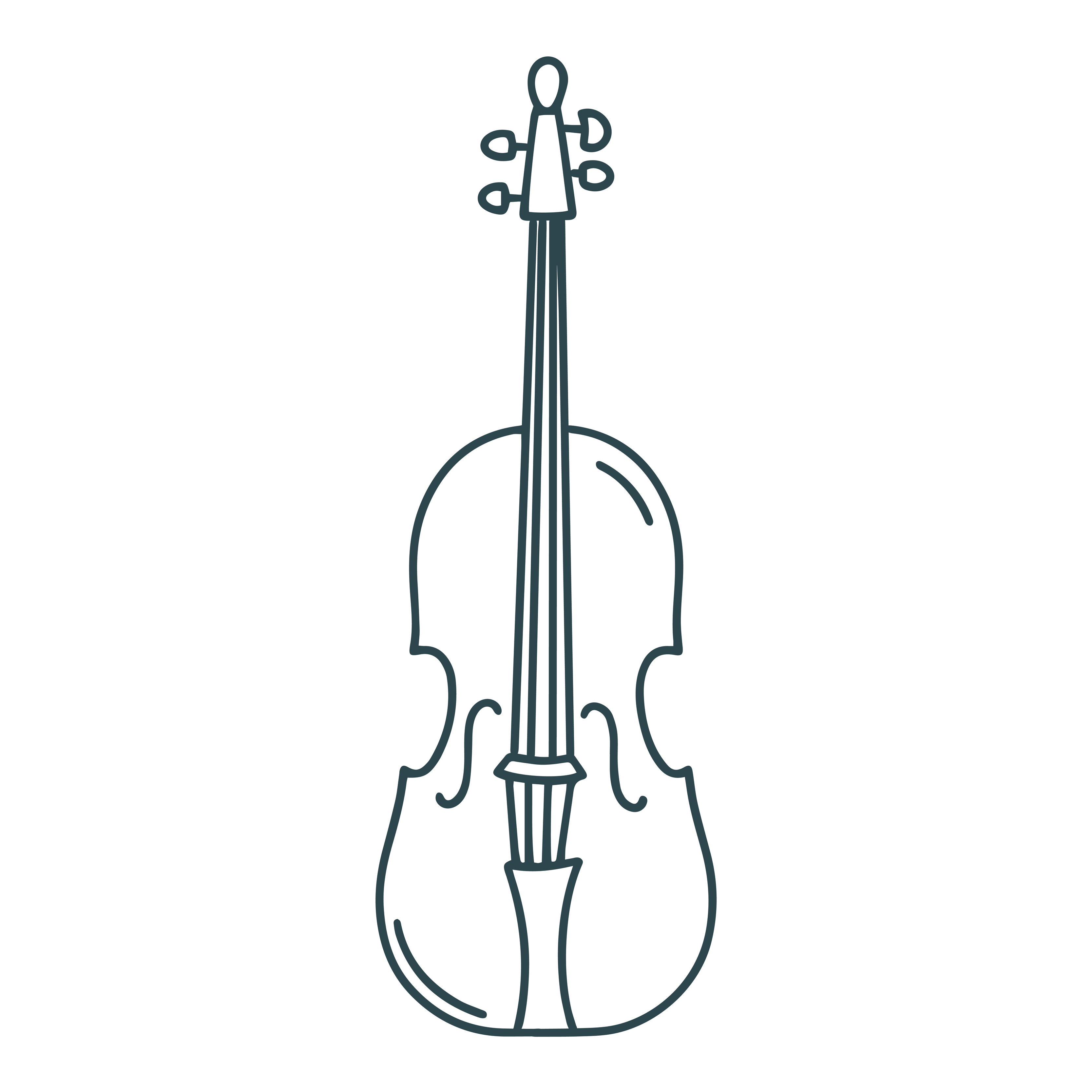 Detail Violin Drawing Nomer 24