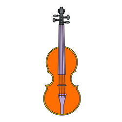 Detail Violin Drawing Nomer 7