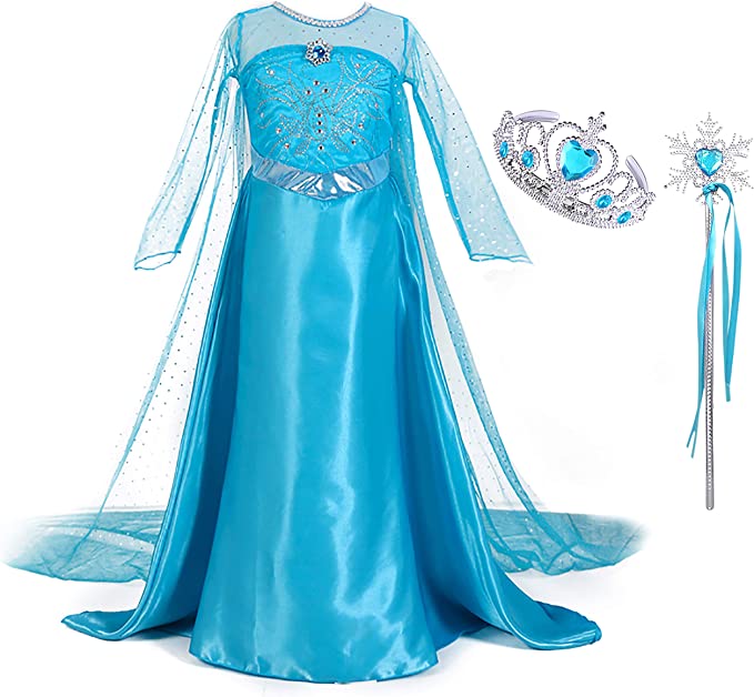 Detail Blaues Prinzessin Kleid Nomer 2