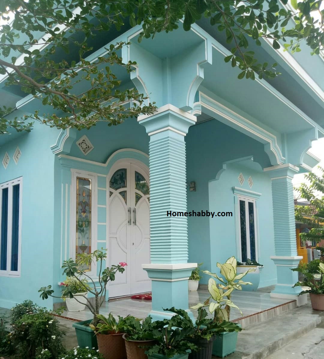 Detail Cat Rumah Minimalis Biru Nomer 17