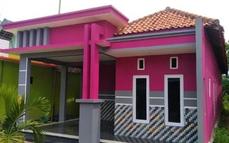 Detail Cat Rumah Pink Putih Nomer 13