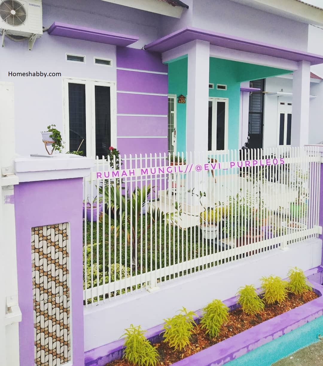 Detail Cat Rumah Ungu Putih Nomer 41