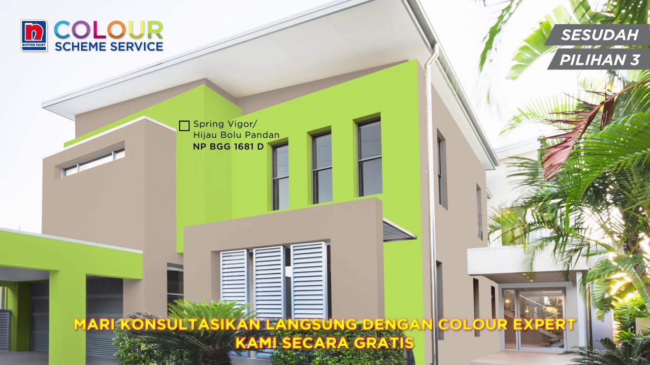 Detail Cat Rumah Warna Hijau Kombinasi Nomer 4