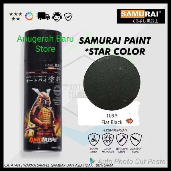 Detail Cat Samurai Hitam Doff Nomer 57