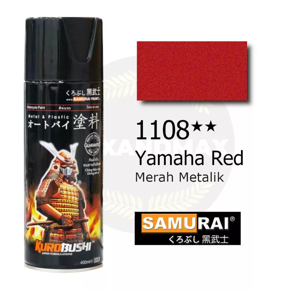 Detail Cat Samurai Merah Metalik Nomer 16