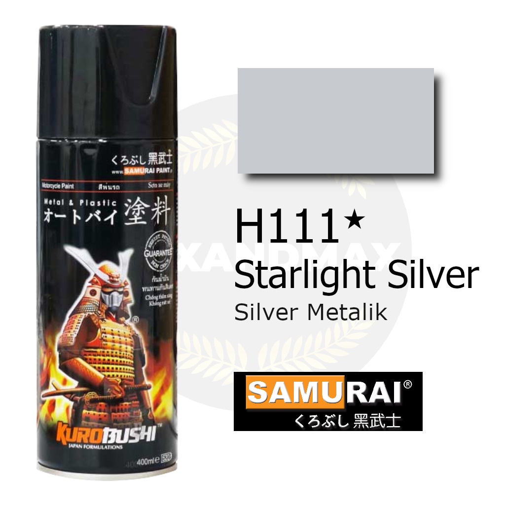 Detail Cat Samurai Silver Metalik Nomer 15