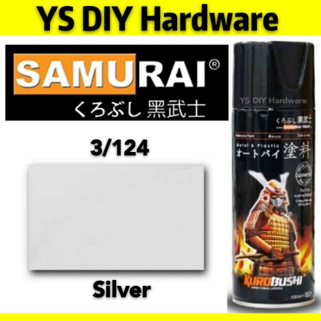 Detail Cat Samurai Silver Metalik Nomer 53