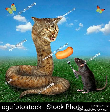 Detail Cat Snake Next To Grim Reaper Nomer 43