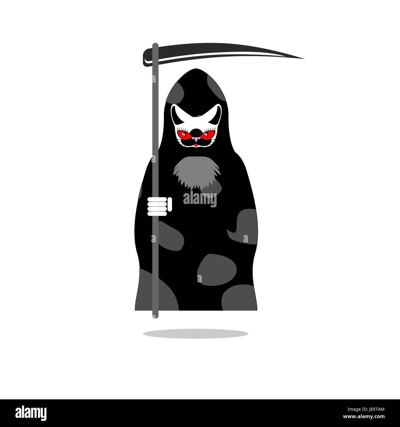Detail Cat Snake Next To Grim Reaper Nomer 48