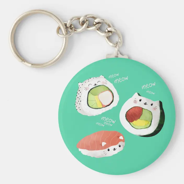 Detail Cat Sushi Keychain Nomer 51