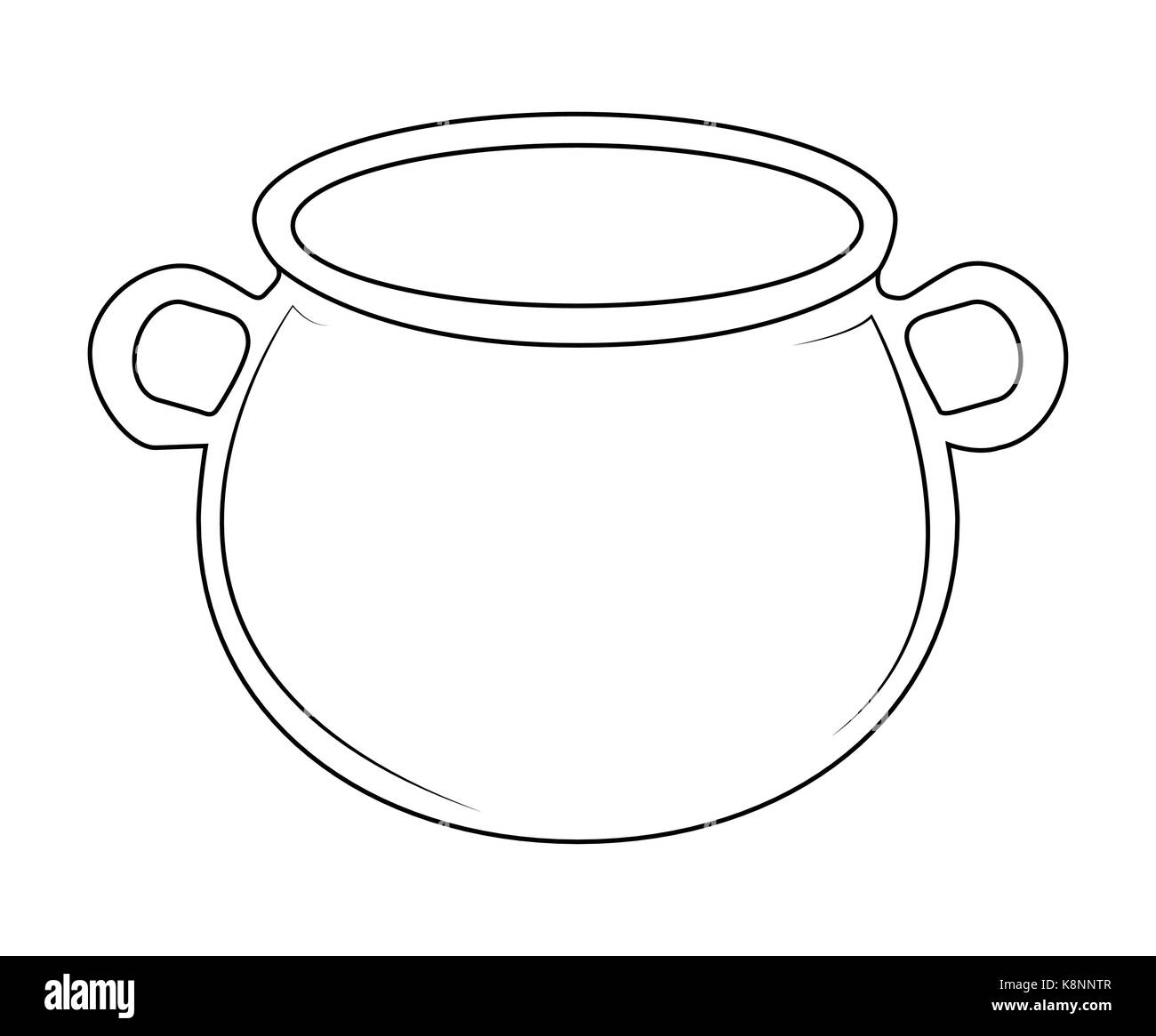 Detail Cauldron Clipart Black And White Nomer 15