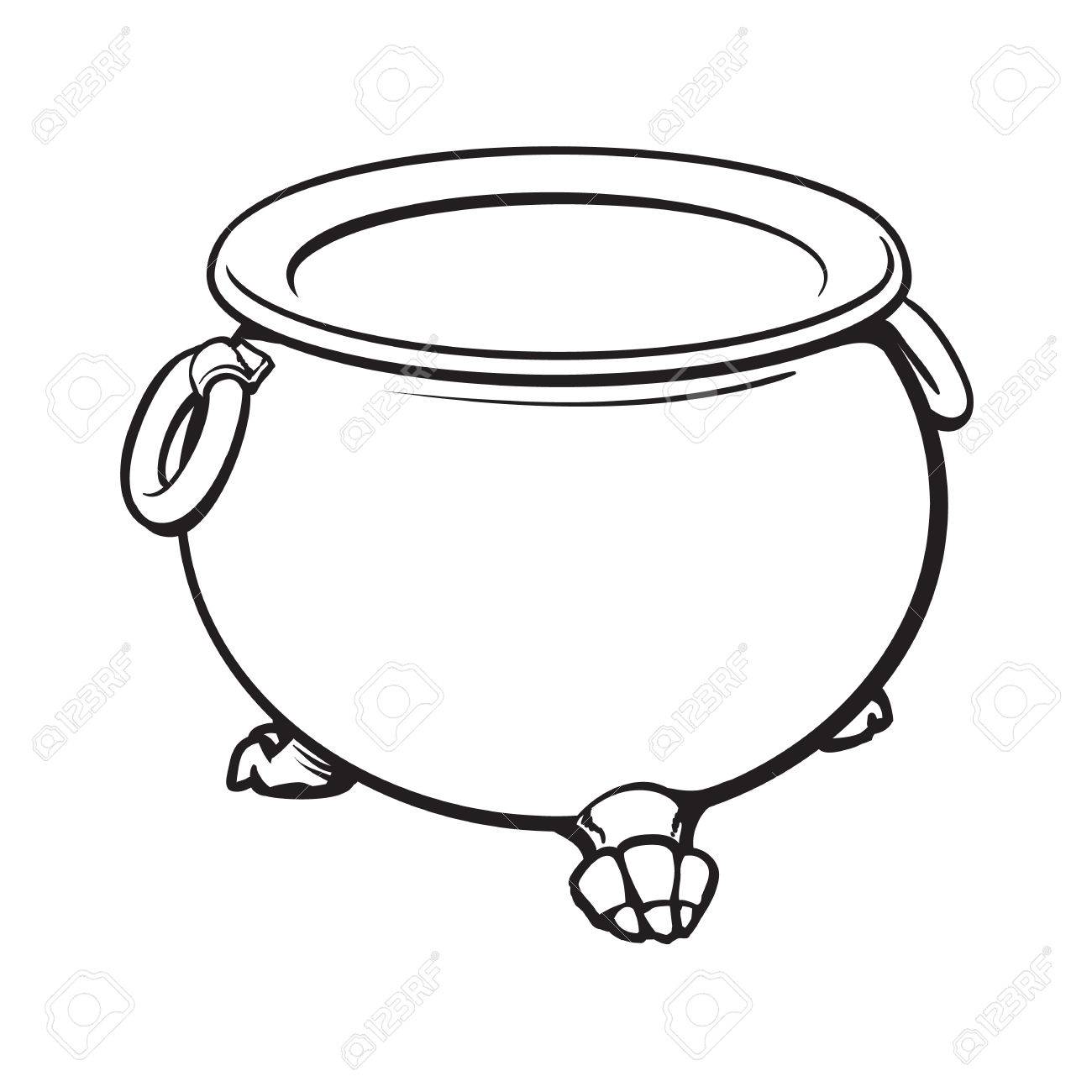 Detail Cauldron Clipart Black And White Nomer 22