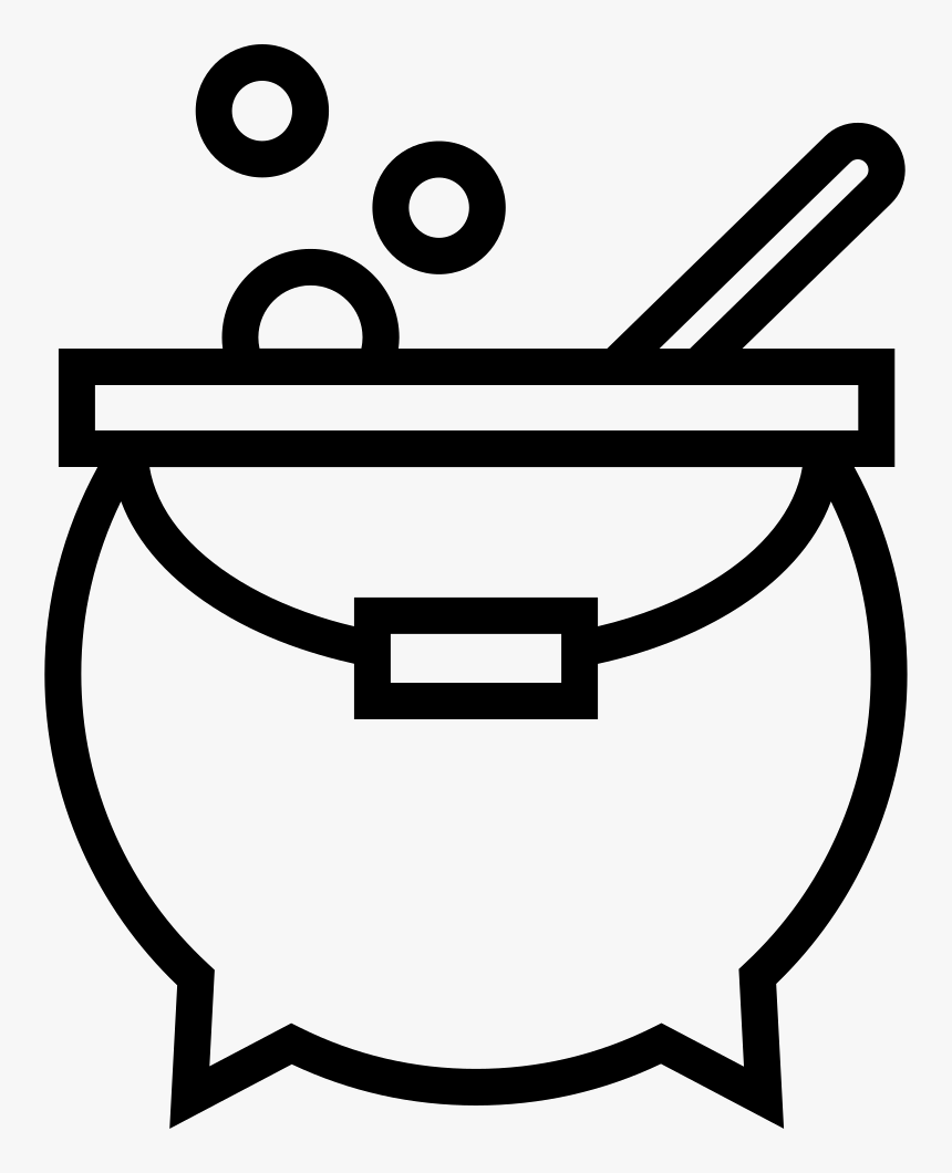 Detail Cauldron Clipart Black And White Nomer 4