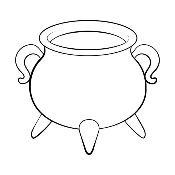 Detail Cauldron Clipart Black And White Nomer 35