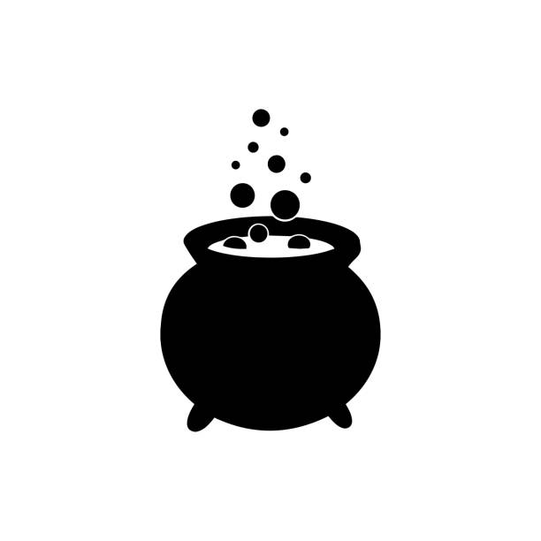 Detail Cauldron Clipart Black And White Nomer 8