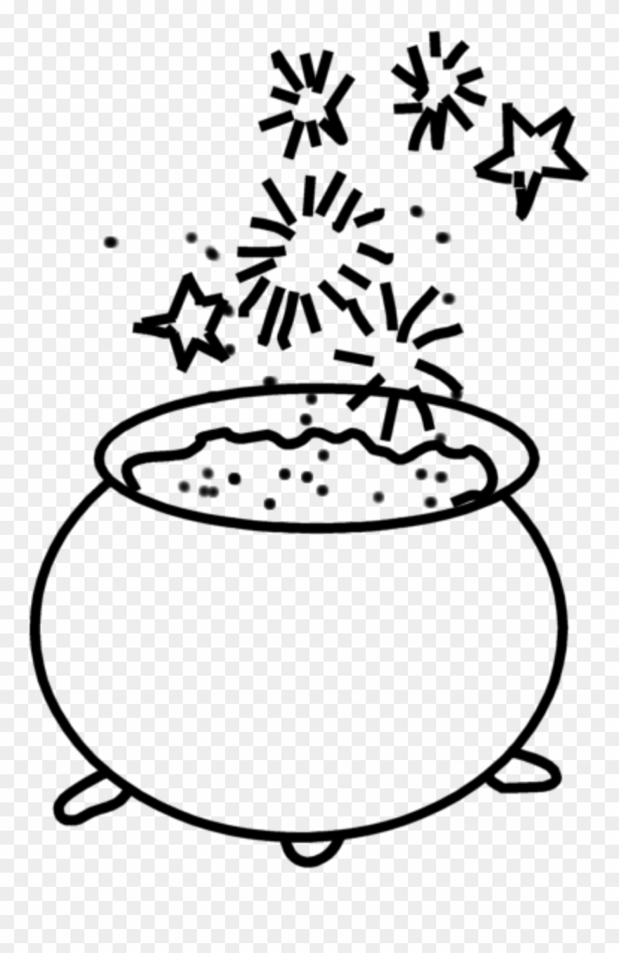 Detail Cauldron Clipart Black And White Nomer 9