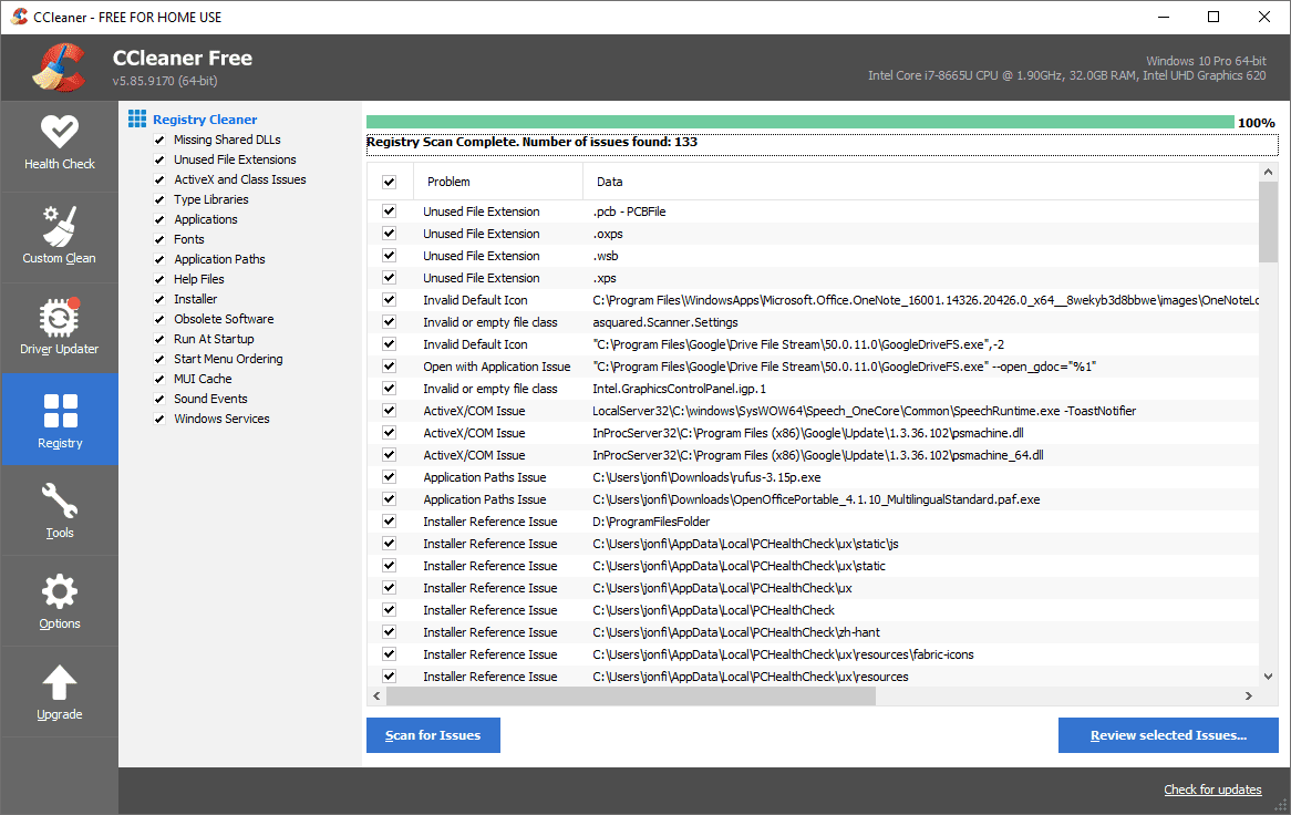 Detail Ccleaner Registry Cleaner Nomer 16