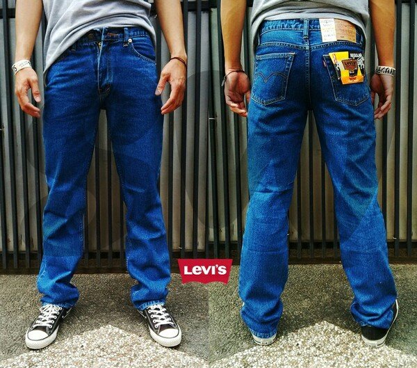 Detail Celana Jeans Biru Laut Nomer 3