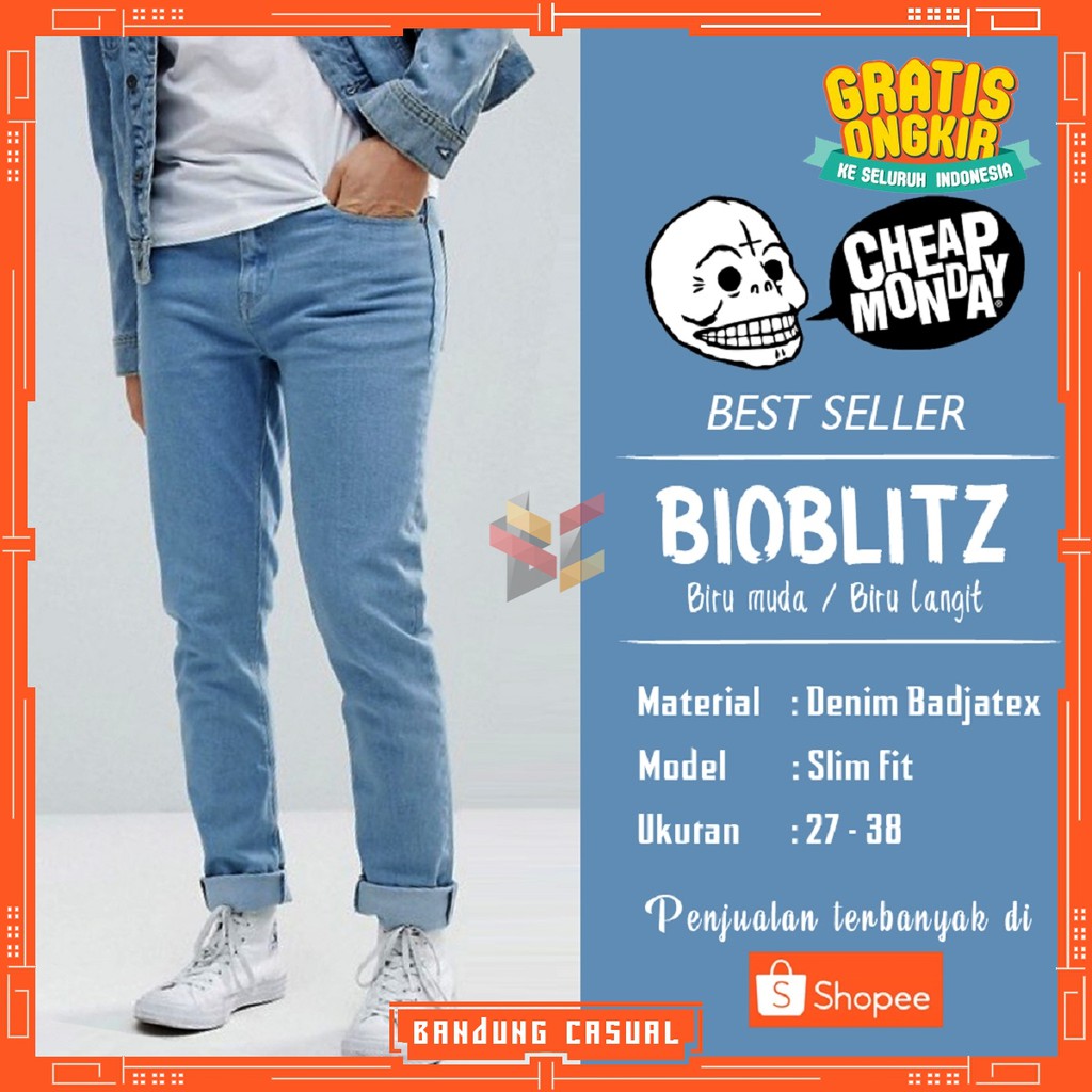 Detail Celana Jeans Biru Laut Nomer 8