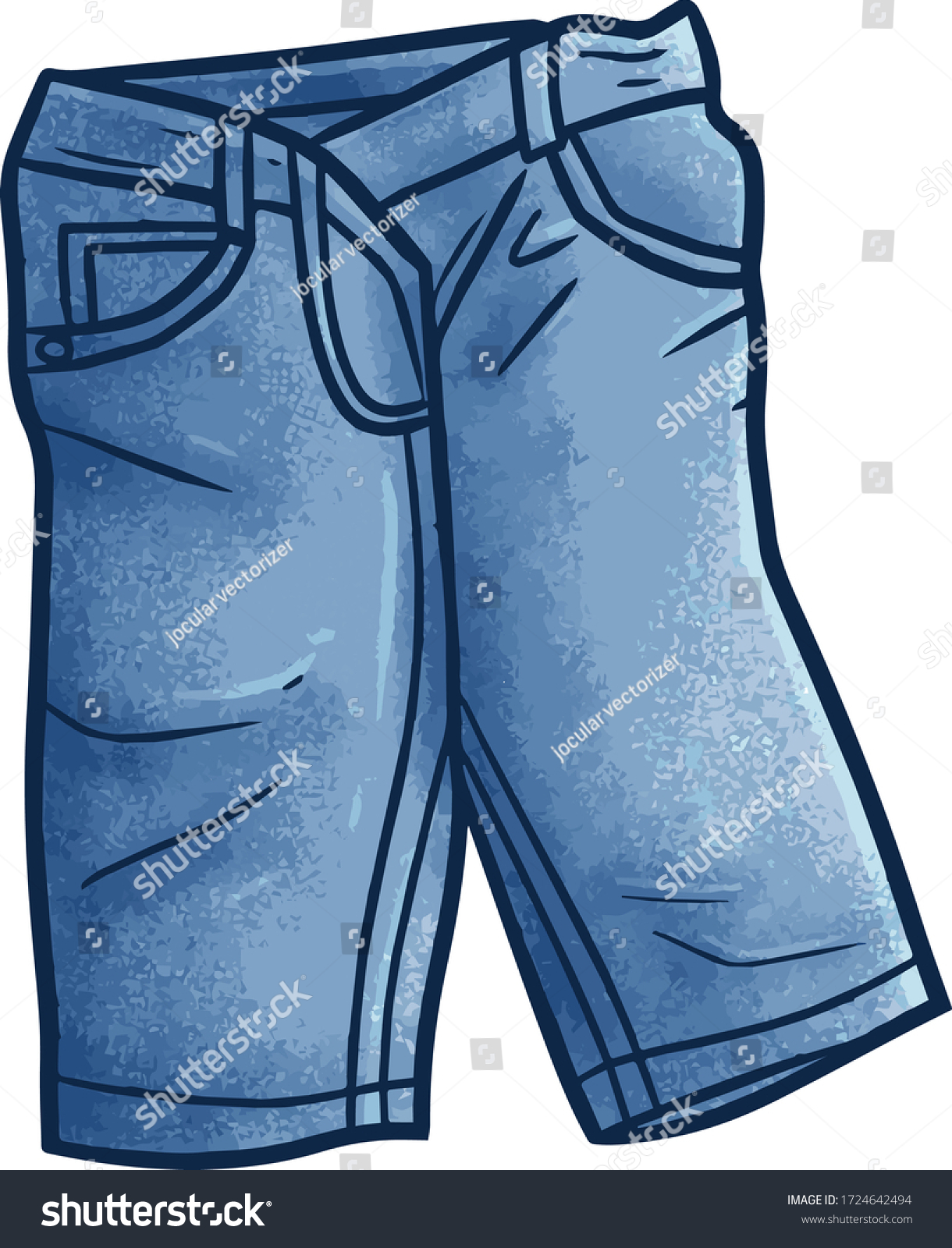 Detail Celana Jeans Vector Nomer 20