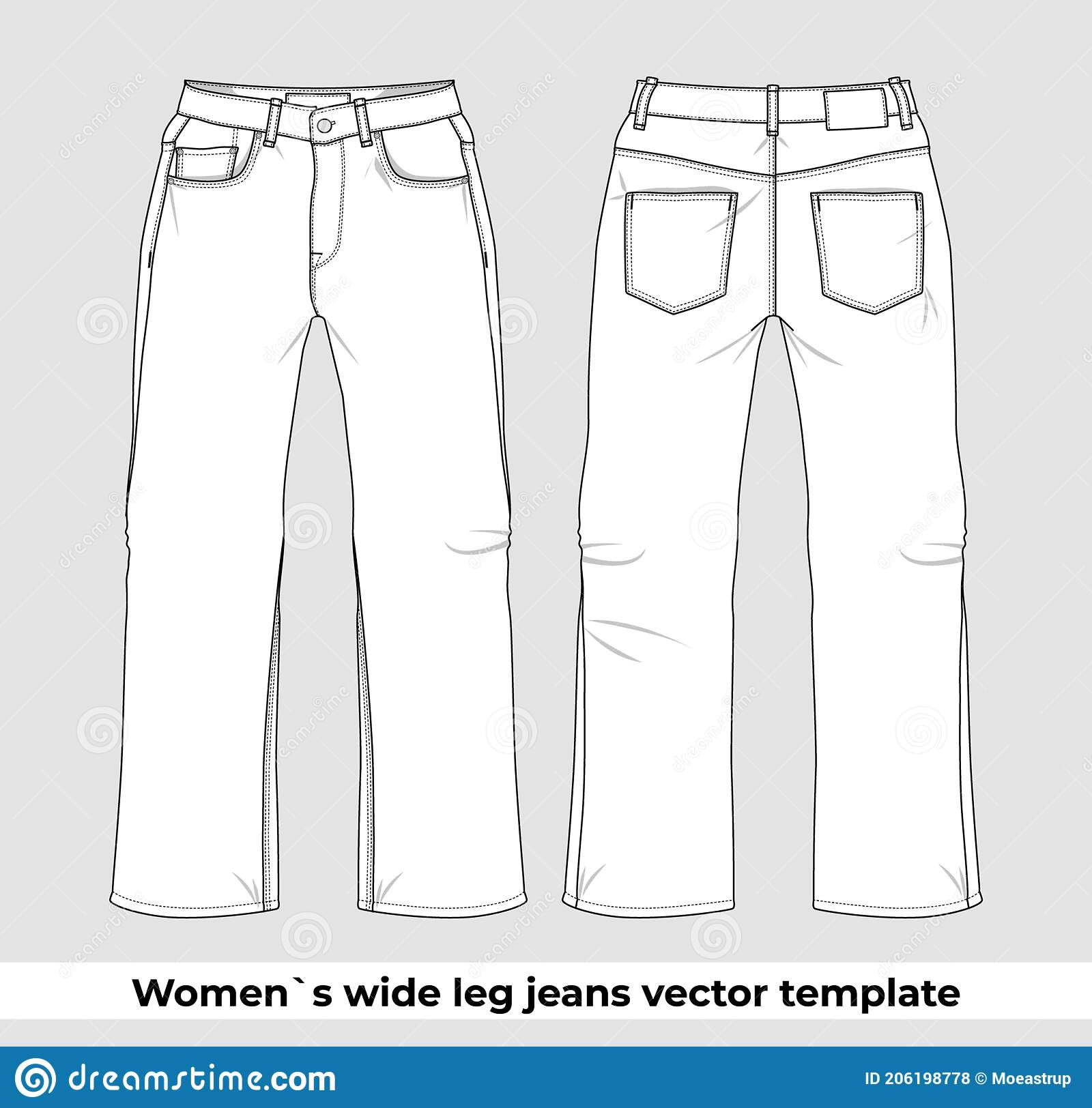 Detail Celana Jeans Vector Nomer 25