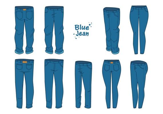 Detail Celana Jeans Vector Nomer 42