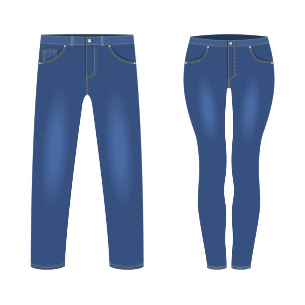 Detail Celana Jeans Vector Nomer 10