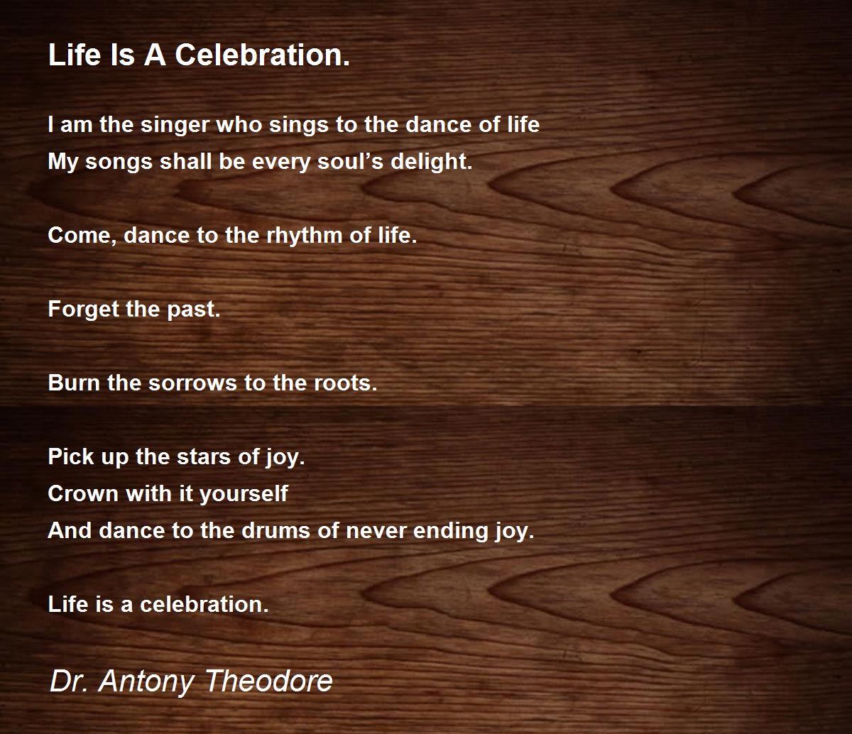 Detail Celebration Of Life Quotes And Poems Nomer 17