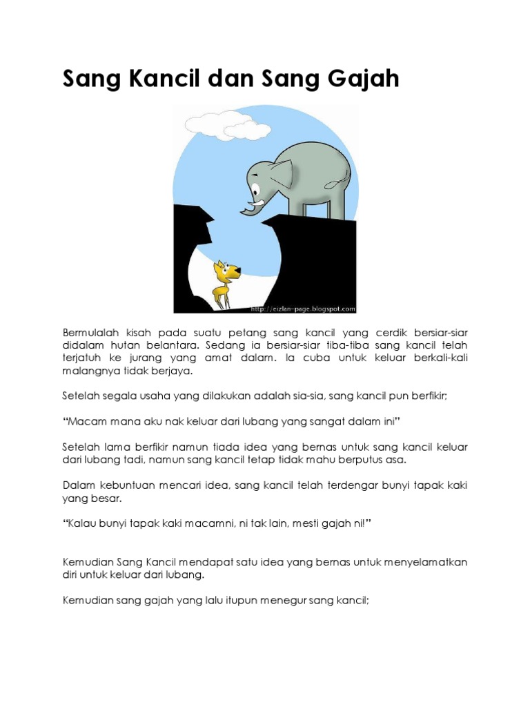 Detail Cerita Kancil Dan Gajah Nomer 13