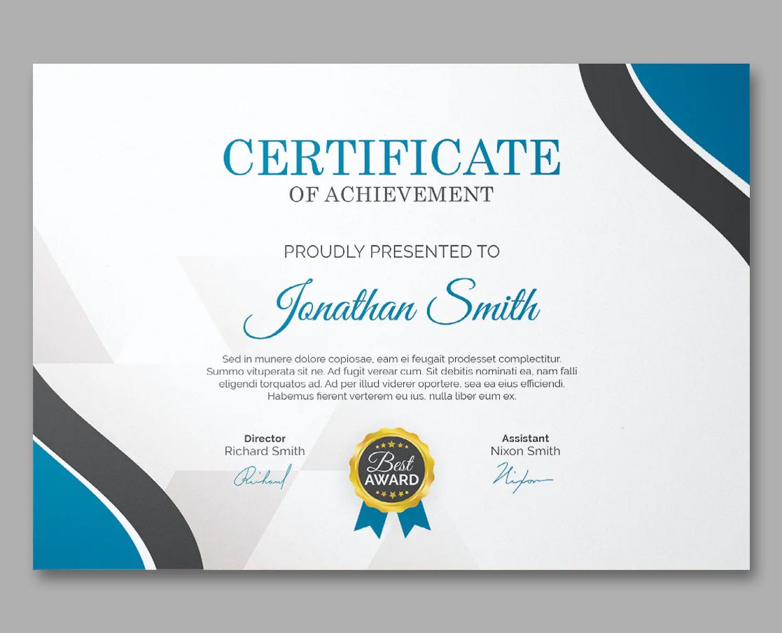 Detail Certificate Design Psd Files Free Download Nomer 18