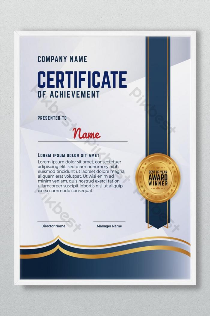 Detail Certificate Design Psd Files Free Download Nomer 25