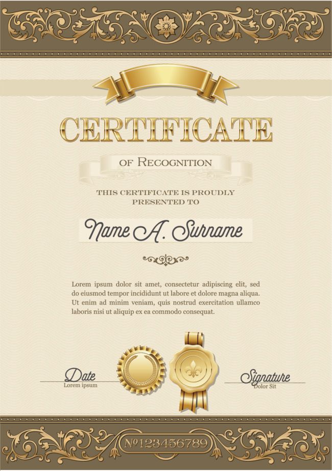 Detail Certificate Design Psd Files Free Download Nomer 26