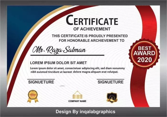 Detail Certificate Design Psd Files Free Download Nomer 28