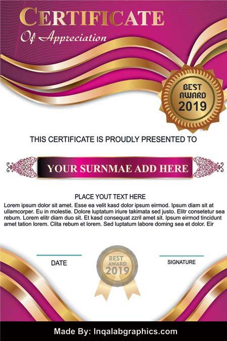 Detail Certificate Design Psd Files Free Download Nomer 31