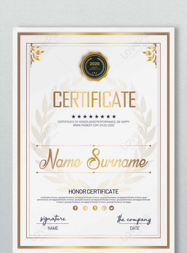 Detail Certificate Design Psd Files Free Download Nomer 35