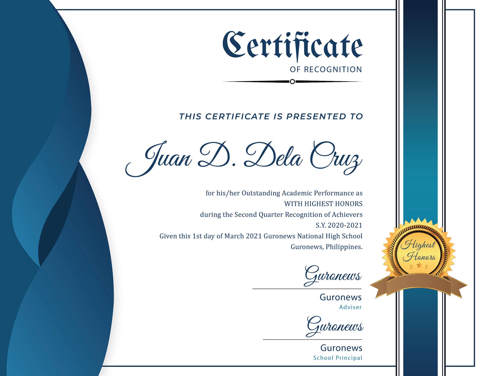 Detail Certificate Design Psd Files Free Download Nomer 37