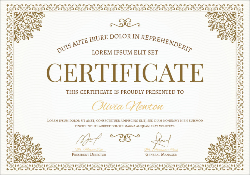 Detail Certificate Design Psd Files Free Download Nomer 40