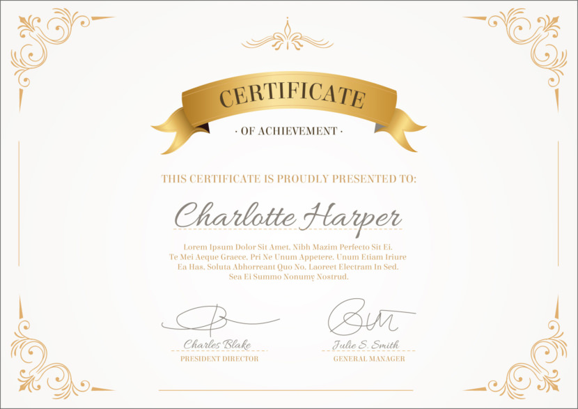 Detail Certificate Design Psd Files Free Download Nomer 50