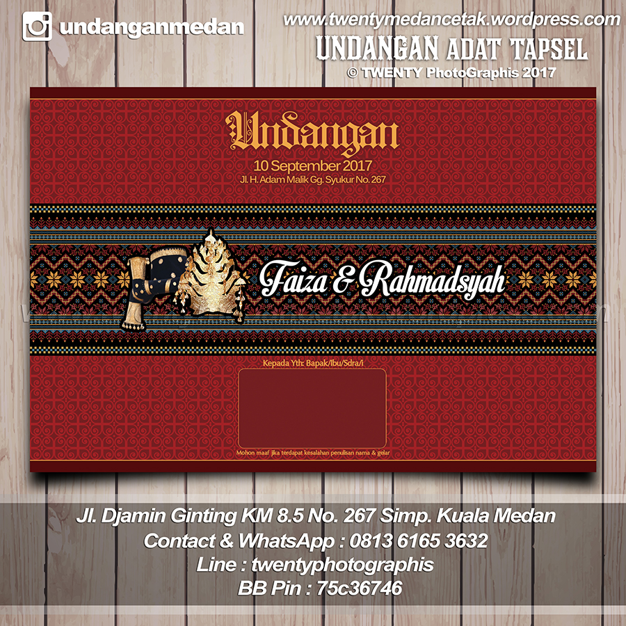 Detail Cetak Undangan Batak Nomer 50