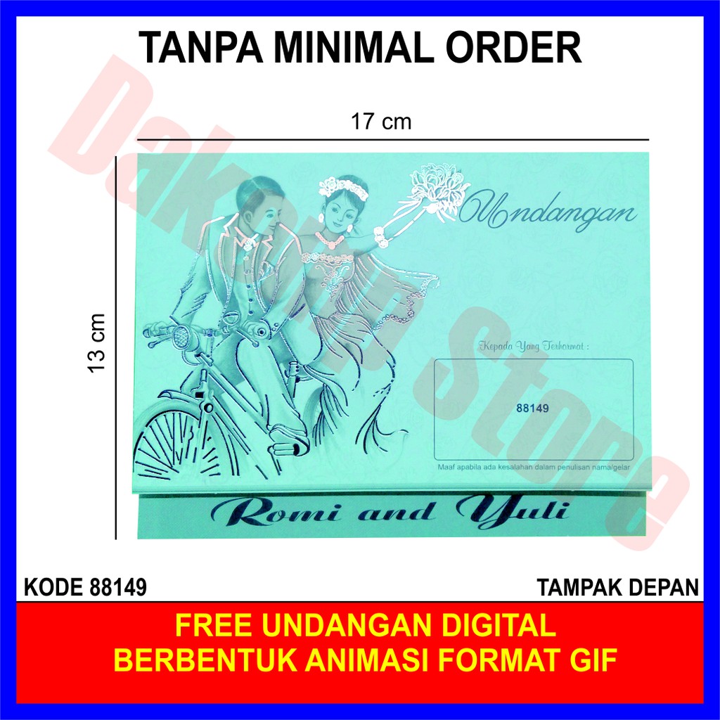 Detail Cetak Undangan Pernikahan Tanpa Minimal Order Nomer 16