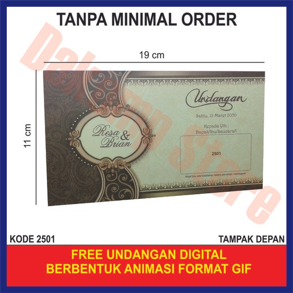 Detail Cetak Undangan Pernikahan Tanpa Minimal Order Koleksi Nomer 28