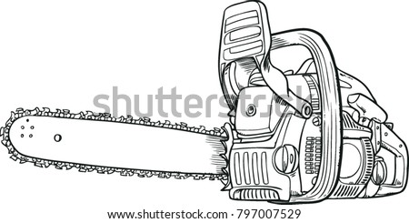 Detail Chain Saw Clipart Nomer 22