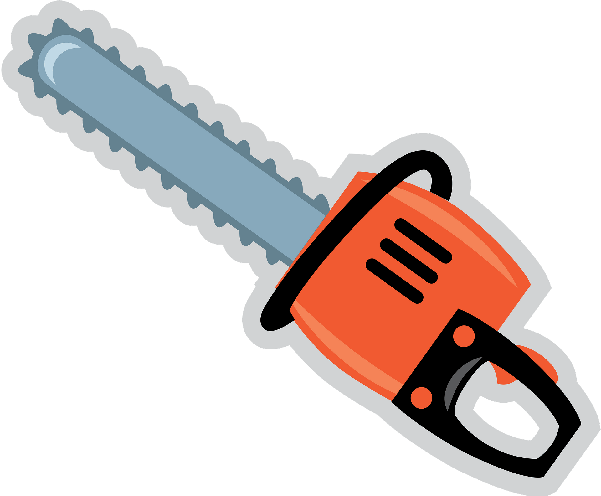 Detail Chain Saw Clipart Nomer 42