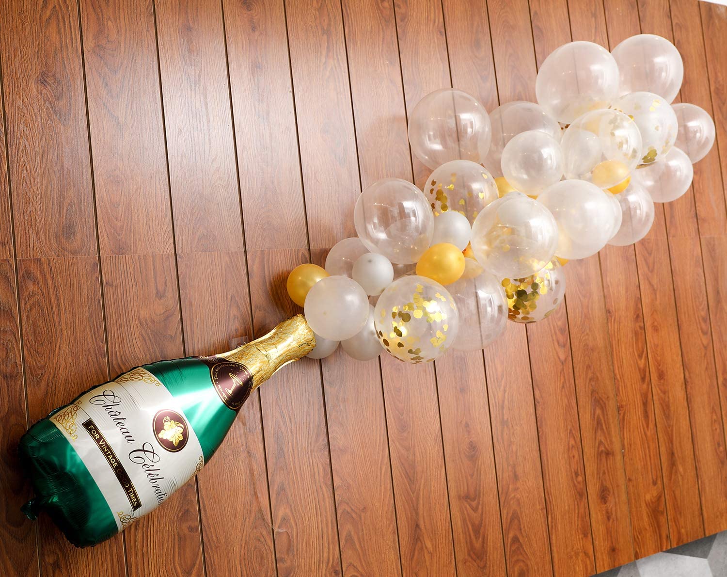 Detail Champagne Bottle Balloon Garland Nomer 11