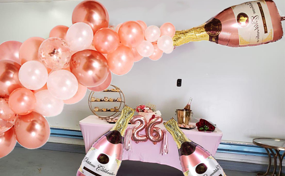 Detail Champagne Bottle Balloon Garland Nomer 22