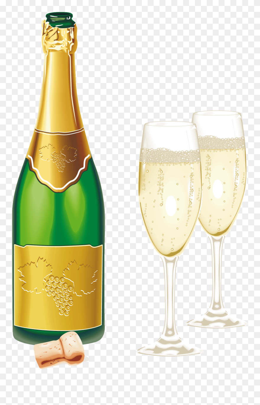 Detail Champagne Bottle Clipart Nomer 12