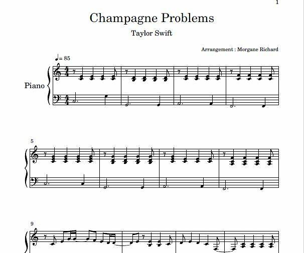 Detail Champagne Problems Piano Sheet Music Nomer 43