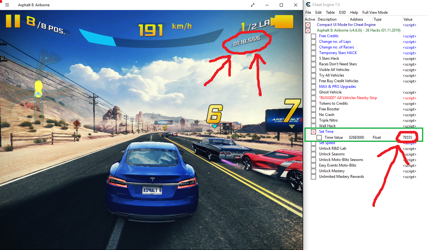 Detail Cheat Engine Asphalt 8 Android Nomer 28